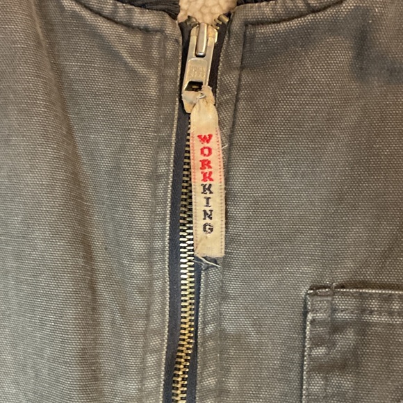 Work King Sherpa-Trim Utility Vest in Olive - Picture 5 of 10